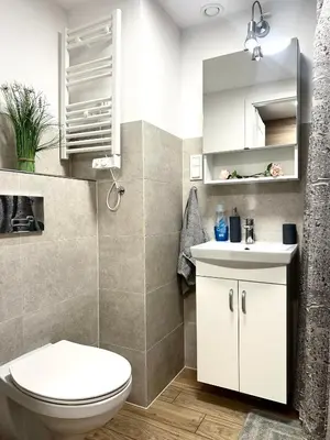 Łazienka w obiekcie Zarembowicza Apt 52 - Self Check-In 20h - Lift