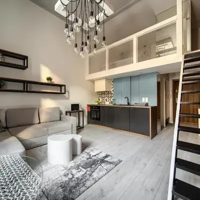 Loft Studio with Mezzanine by BookingHost