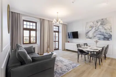 Telewizja i/lub zestaw kina domowego w obiekcie Vestium Apartment