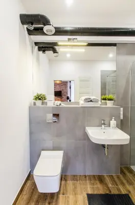 Łazienka w obiekcie Cosy LOFT 4 in the City Center, wi-fi, Check-in 24h