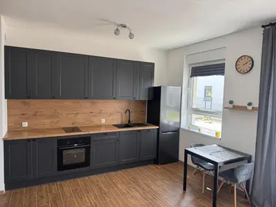 Kuchnia lub aneks kuchenny w obiekcie Apartment Eukaliptusowa
