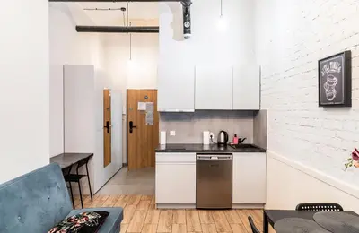 Kuchnia lub aneks kuchenny w obiekcie Apartament Paryski nr 5- Centrum, Wifi, 24 Check-in