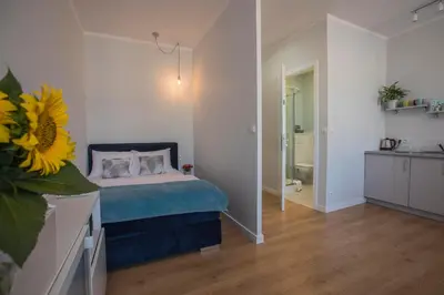 Łóżko lub łóżka w pokoju w obiekcie Proseco Apartments -Self check-in-