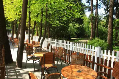 Ogród w obiekcie Hotel Camelot