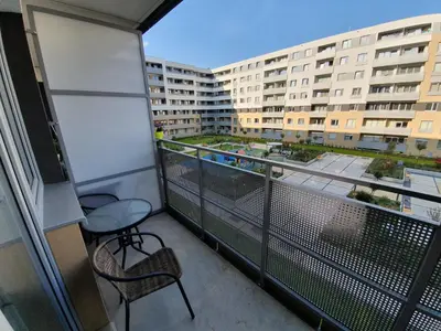 Balkon lub taras w obiekcie Apartament Old Town Teczowa