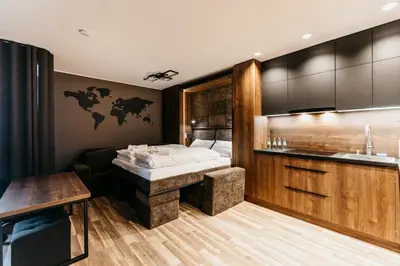 Kuchnia lub aneks kuchenny w obiekcie APARTAMENTY PARK CITY