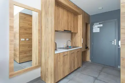 Kuchnia lub aneks kuchenny w obiekcie Aparthotel Apartamenty Czarna Góra 139