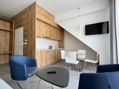 Kuchnia lub aneks kuchenny w obiekcie Aparthotel Apartamenty Czarna Góra 414